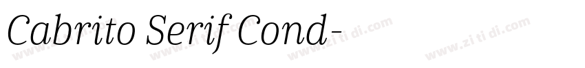 Cabrito Serif Cond字体转换
